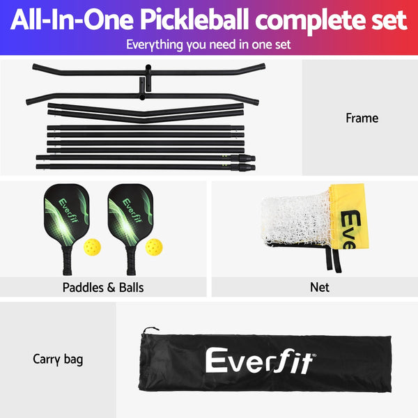 Everfit 10ft Portable Pickle Ball Net Adjustable Multi-Sport for Badminton Tennis Pickleball Volleyball Everfit