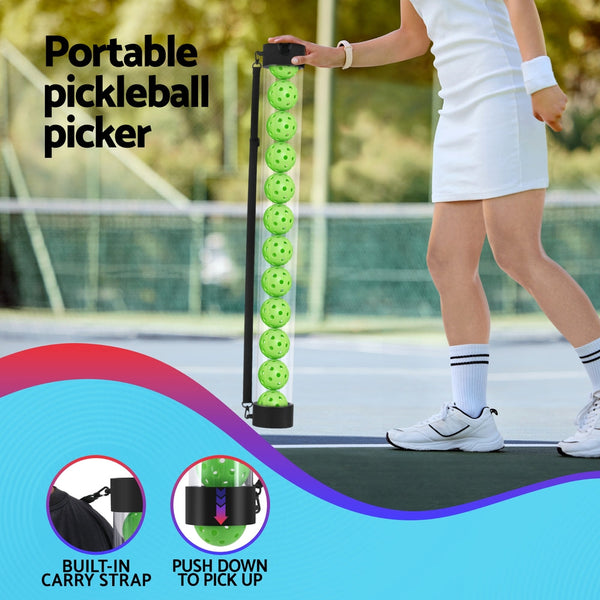 Everfit 12PC Pickleball Collector Set Multi-Ball Retriever Portable Storage Adjustable Strap Everfit
