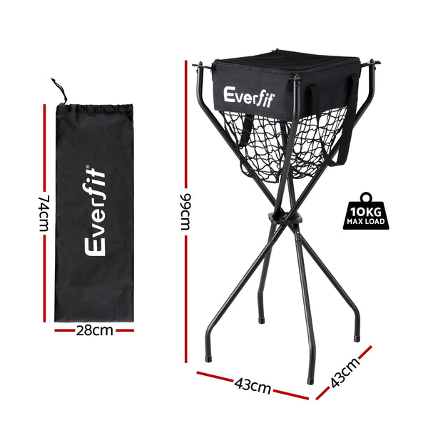 Everfit Portable Ball Cart Foldable Pickleball Tennis Baseball Softball Awezingly
