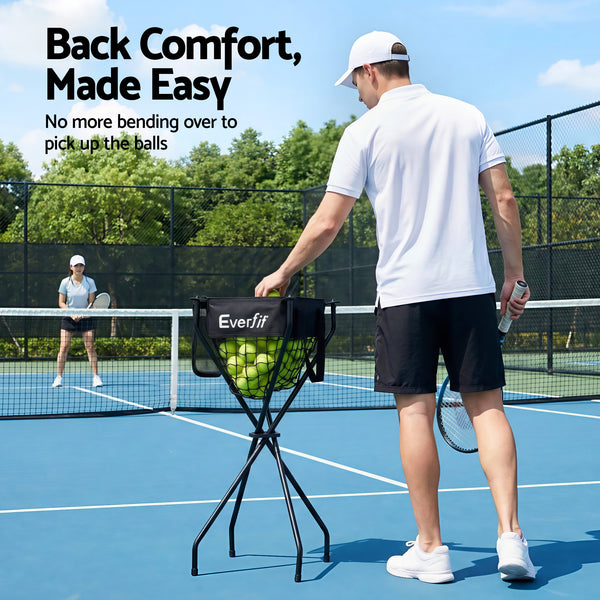 Everfit Portable Ball Cart Foldable Pickleball Tennis Baseball Softball Awezingly