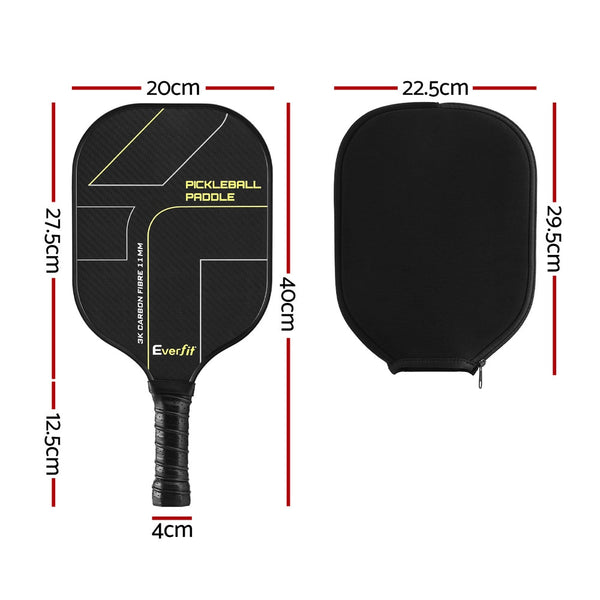 Everfit 2PCS Pickleball Paddles Set Outdoor Pickle Balls Rackets with Cover Bag Training Everfit