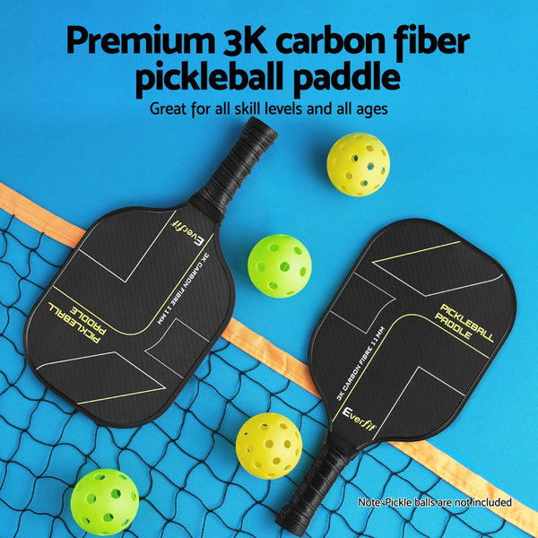 Everfit 2PCS Pickleball Paddles Set Outdoor Pickle Balls Rackets with Cover Bag Training Everfit