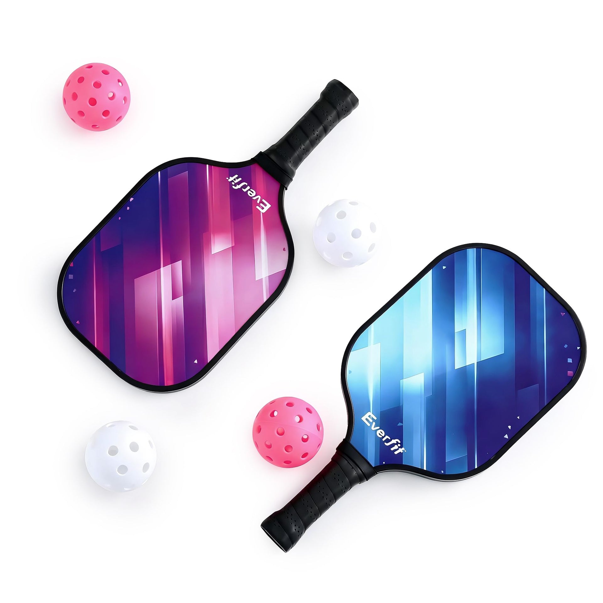 Everfit Pickleball Paddle Set Fibreglass Racquet Honeycomb Core With Bag Awezingly