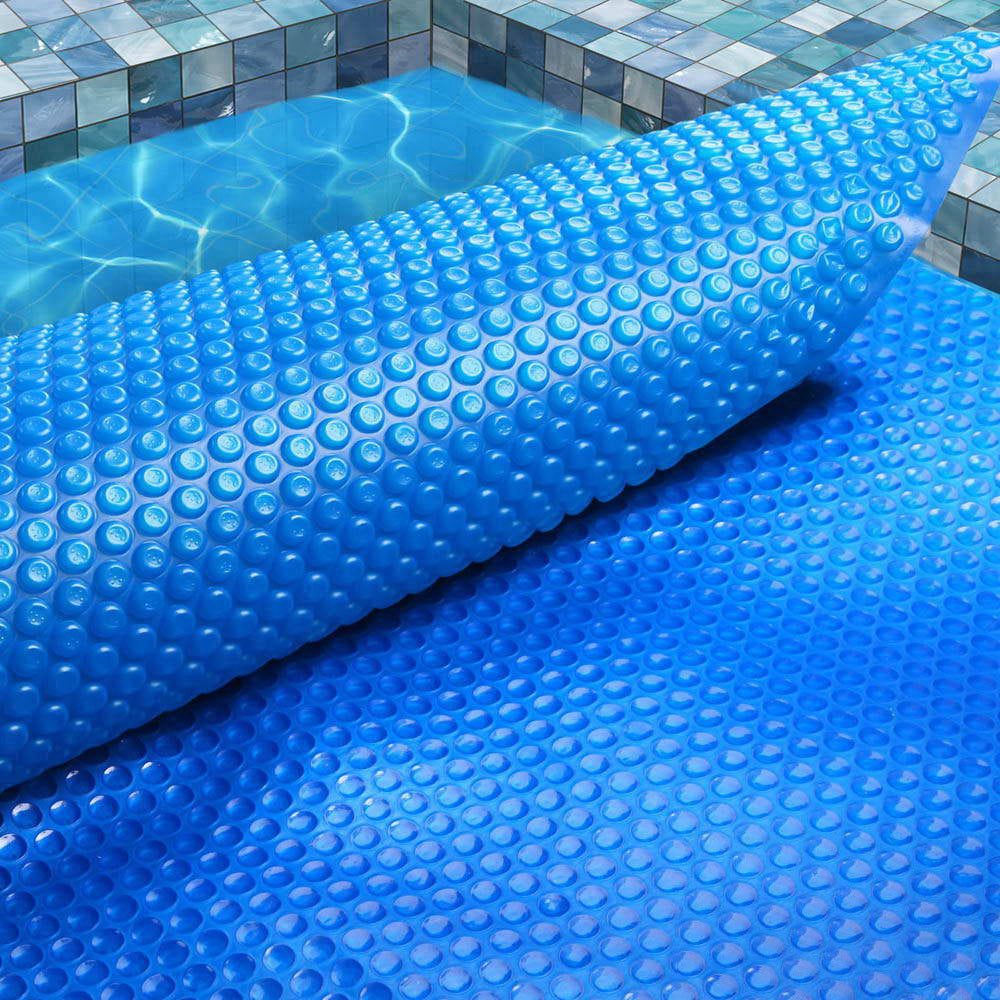 Aquabuddy Pool Cover 500 Micron 10x4m Swimming Pool Solar Blanket Blue Awezingly