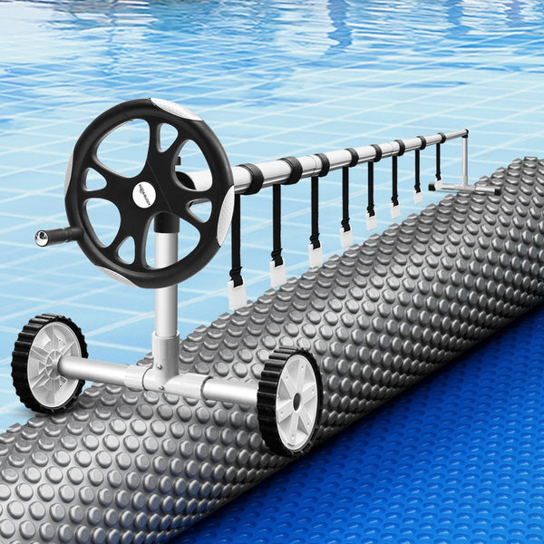 Aqua Buddy Pool Cover 600 Micron Solar Heat Blanket LDPE 10.5x4.2m w/ 5.55m Roller Awezingly