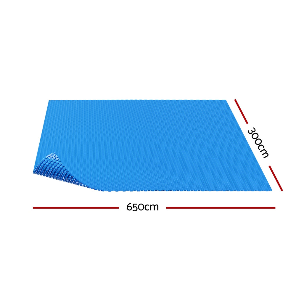 Aquabuddy Pool Cover 600 Micron 6.5x3m Swimming Pool Solar Blanket Blue Does Not Apply