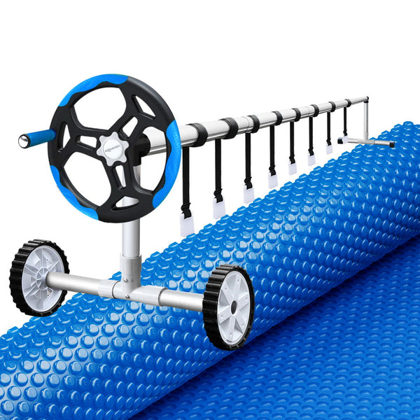 Aquabuddy Pool Cover 600 Micron 6.5x3m w/ Roller 5.55m Swimming Pools Solar Blanket Aquabuddy