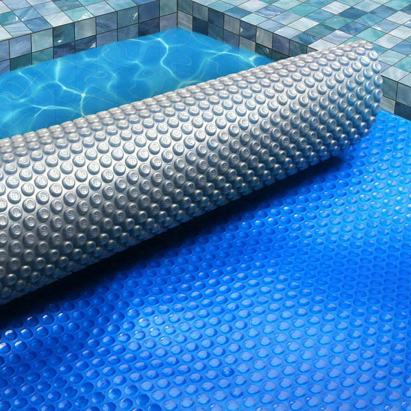 Aquabuddy Pool Cover 500 Micron 8.5x4.2m Swimming Pool Solar Blanket Blue Silver Awezingly