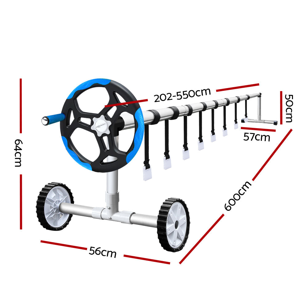 Aquabuddy Swimming Pool Solar Cover Pools Roller Wheel 500 Micron Blanket 9.5X5M Aquabuddy