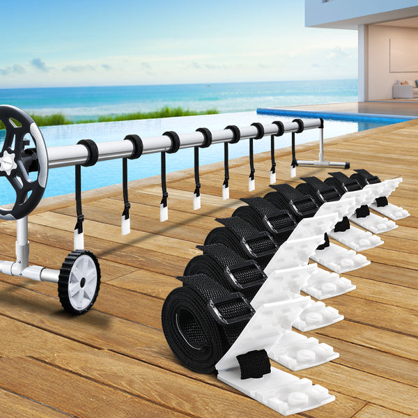 Aquabuddy Pool Cover Roller Attachment Swimming Pool Reel Straps Kit 8PCS Aquabuddy