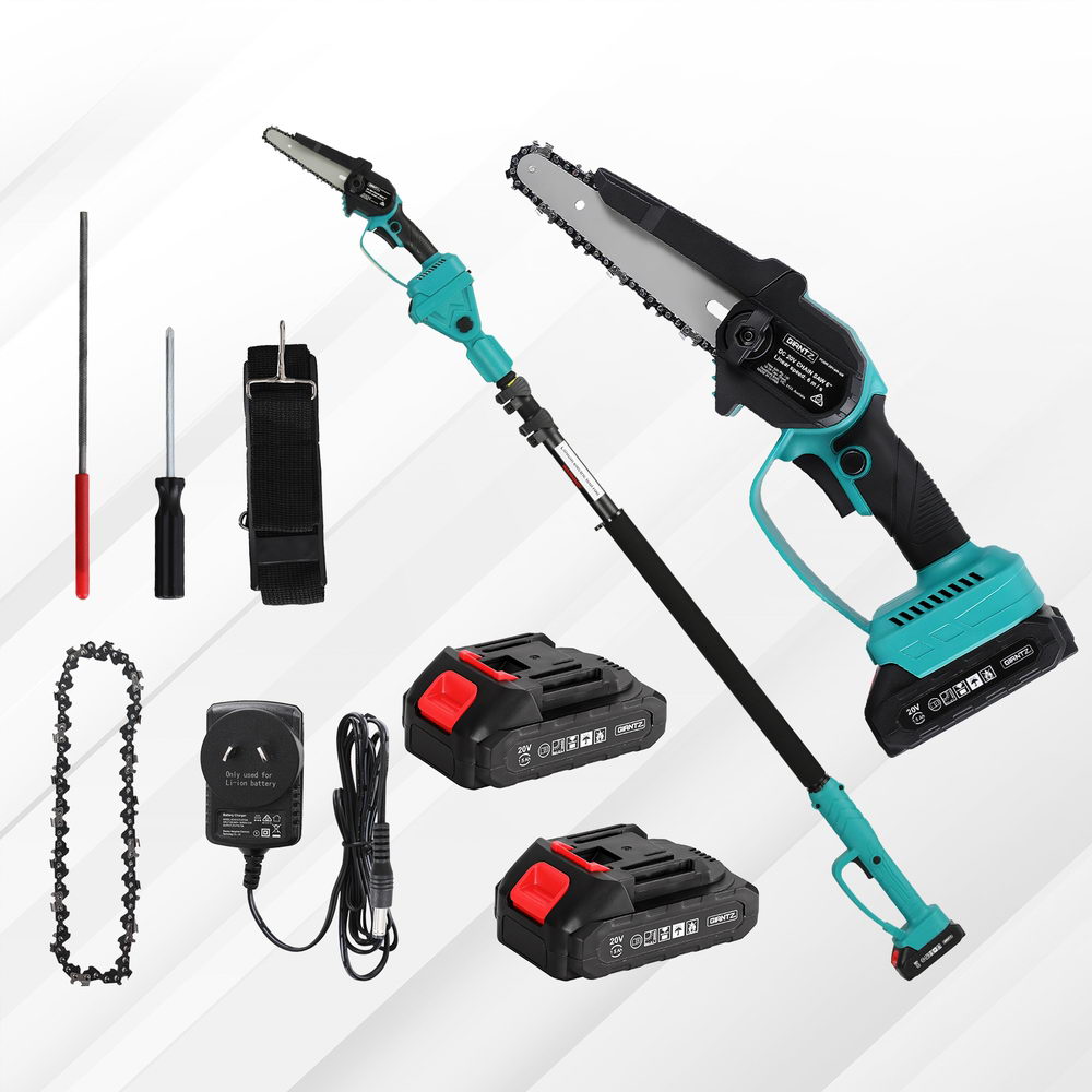 Giantz Telescopic Pole Chainsaw 6 Inch Cordless Tree Trimmer Kit 20V Battery Awezingly