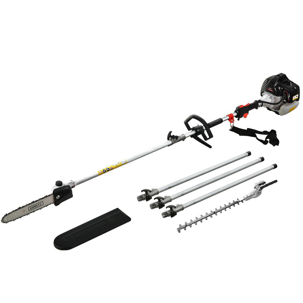 Giantz Petrol Pole Chainsaw Hedge Trimmer Pruner Chain Saw Brush Cutter Red Giantz