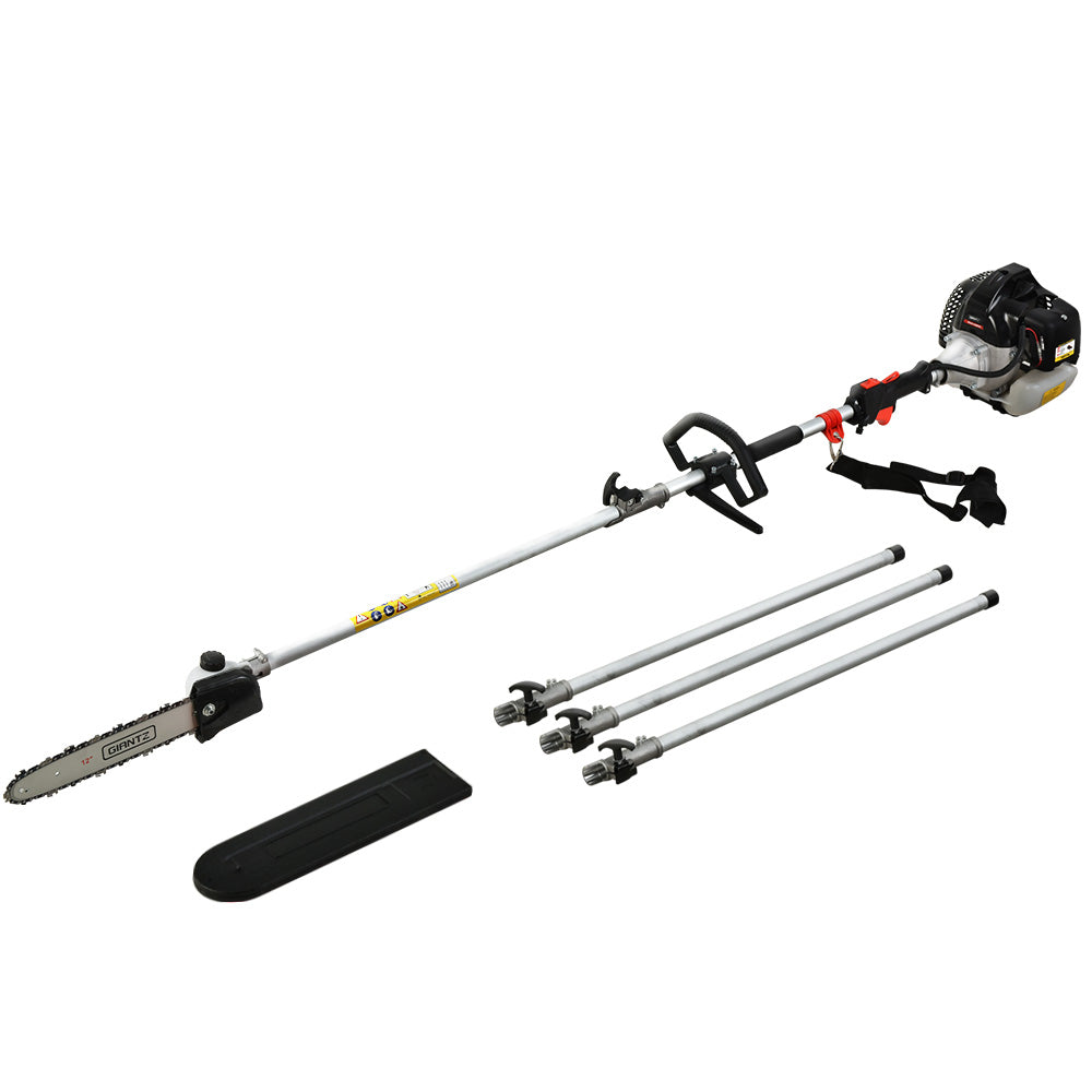 Giantz 62CC Pole Chainsaw 12in Chain Saw Petrol 5.6m Long Reach Black Giantz