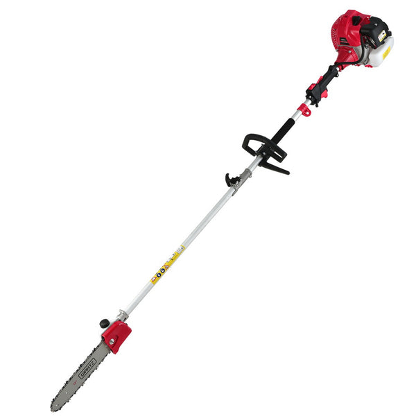 Giantz 62CC Pole Chainsaw Hedge Trimmer Brush Cutter Whipper 7-in-1 5.6m Red Awezingly
