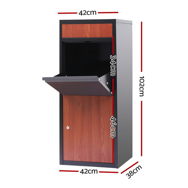 Gardeon Parcel Letterbox Drop Box Package Black Gardeon