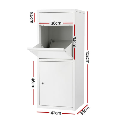 Gardeon Parcel Letterbox Drop Box Package White