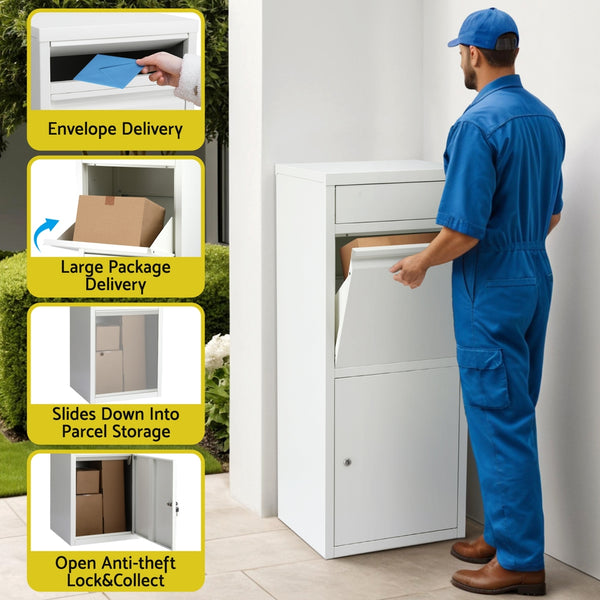 Gardeon Parcel Letterbox Drop Box Package White Gardeon