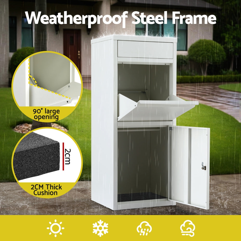 Gardeon Parcel Letterbox Drop Box Package White Gardeon