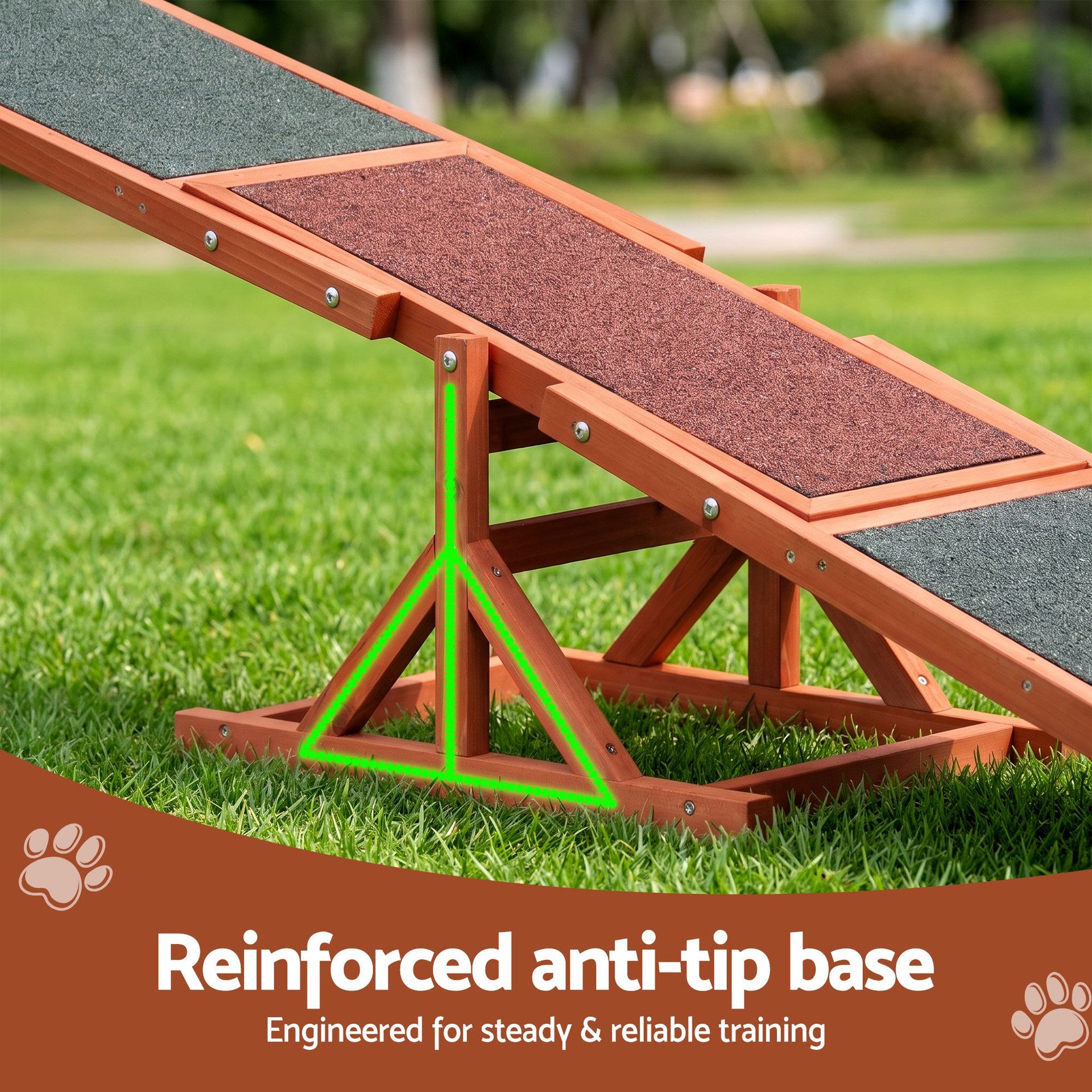 i.Pet Dog Agility Equipment Pet Seesaw Obedience Training Puppy Obstacle Outdoor Play 180cm Awezingly