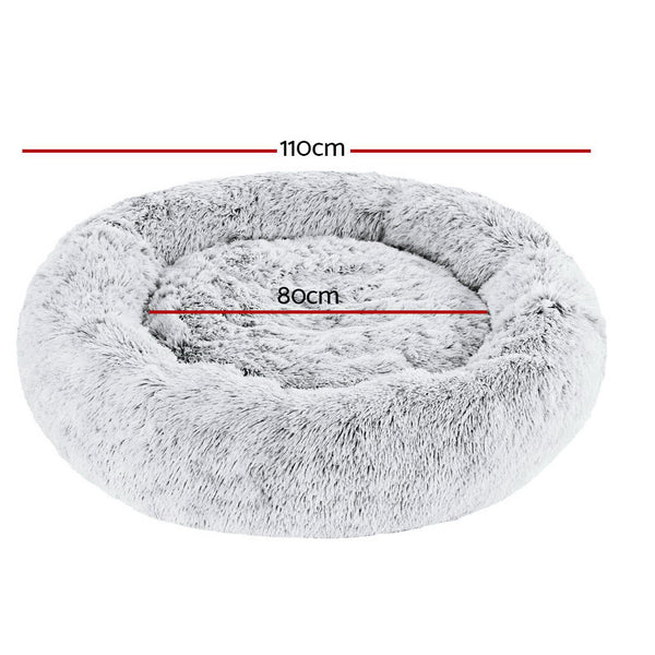 i.Pet Pet Bed Dog Cat 110cm Calming Extra Large Soft Plush Light Charcoal i.Pet