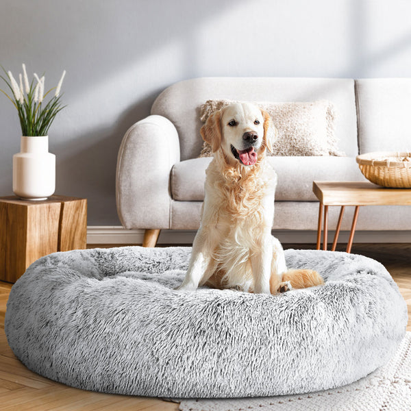 i.Pet Pet Bed Dog Cat 110cm Calming Extra Large Soft Plush Light Charcoal i.Pet