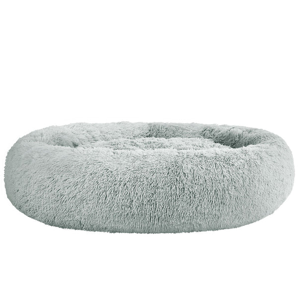 i.Pet Pet Bed Dog Cat 110cm Calming Extra Large Soft Plush Light Grey i.Pet