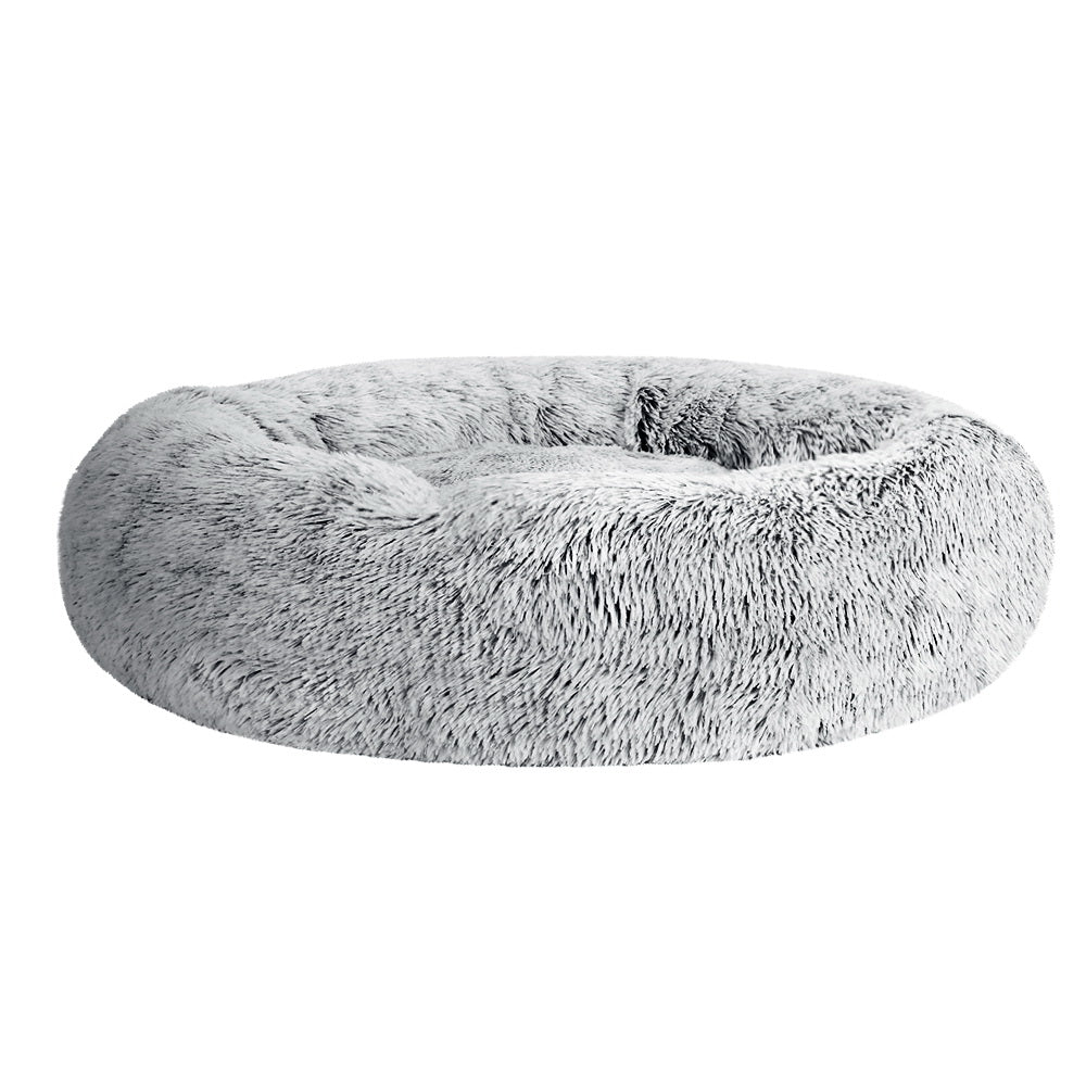 i.Pet Pet Bed Dog Cat 90cm Large Calming Soft Plush Light Charcoal i.Pet