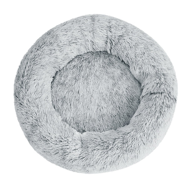 i.Pet Pet Bed Dog Cat 90cm Large Calming Soft Plush Light Charcoal i.Pet