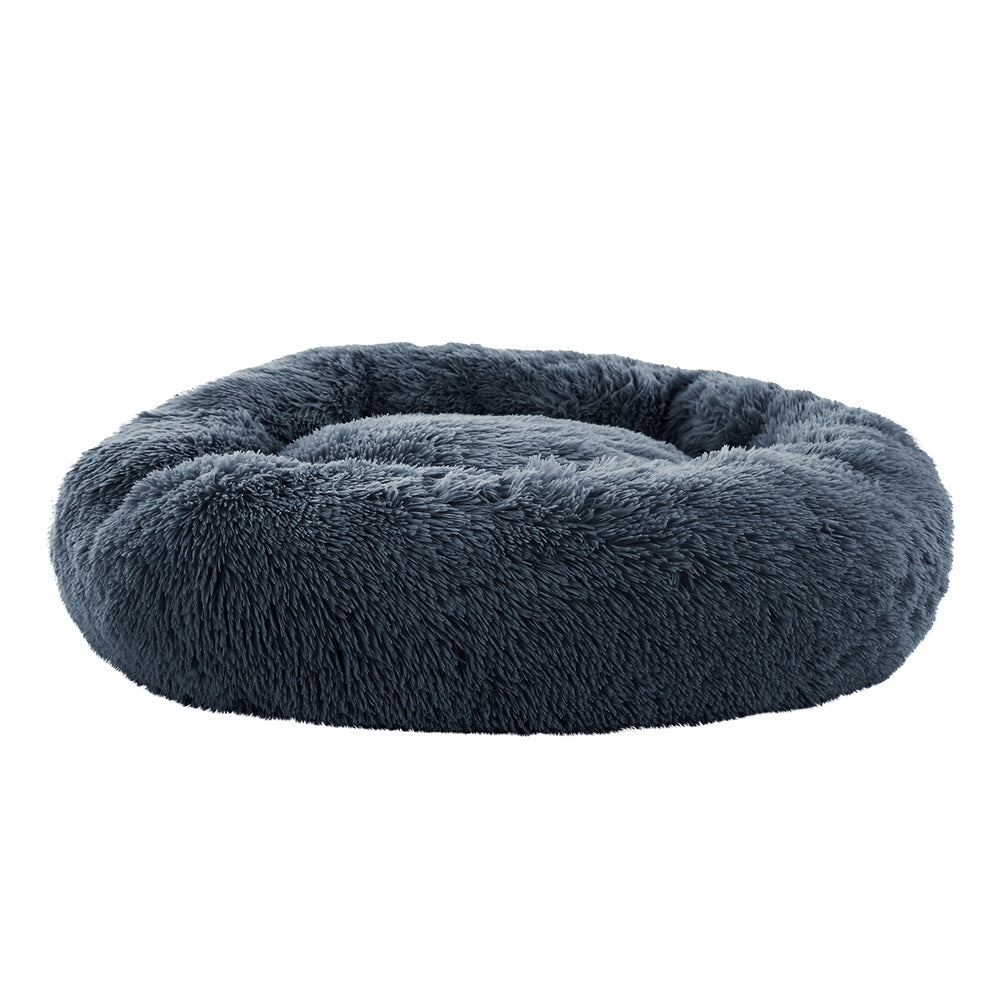 i.Pet Pet Bed Dog Cat 90cm Large Calming Soft Plush Bed Dark Grey i.Pet