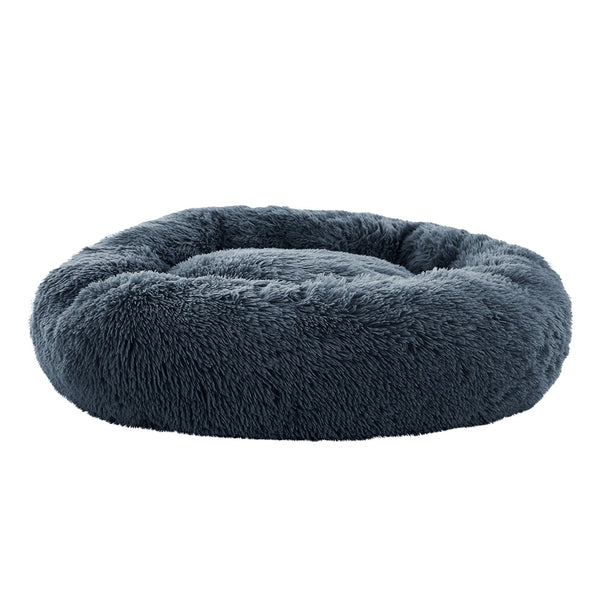 i.Pet Pet Bed Dog Cat 90cm Large Calming Soft Plush Bed Dark Grey i.Pet
