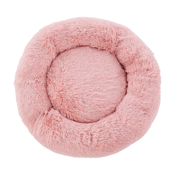 i.Pet Pet Bed Dog Cat 90cm Large Calming Soft Plush Pink i.Pet