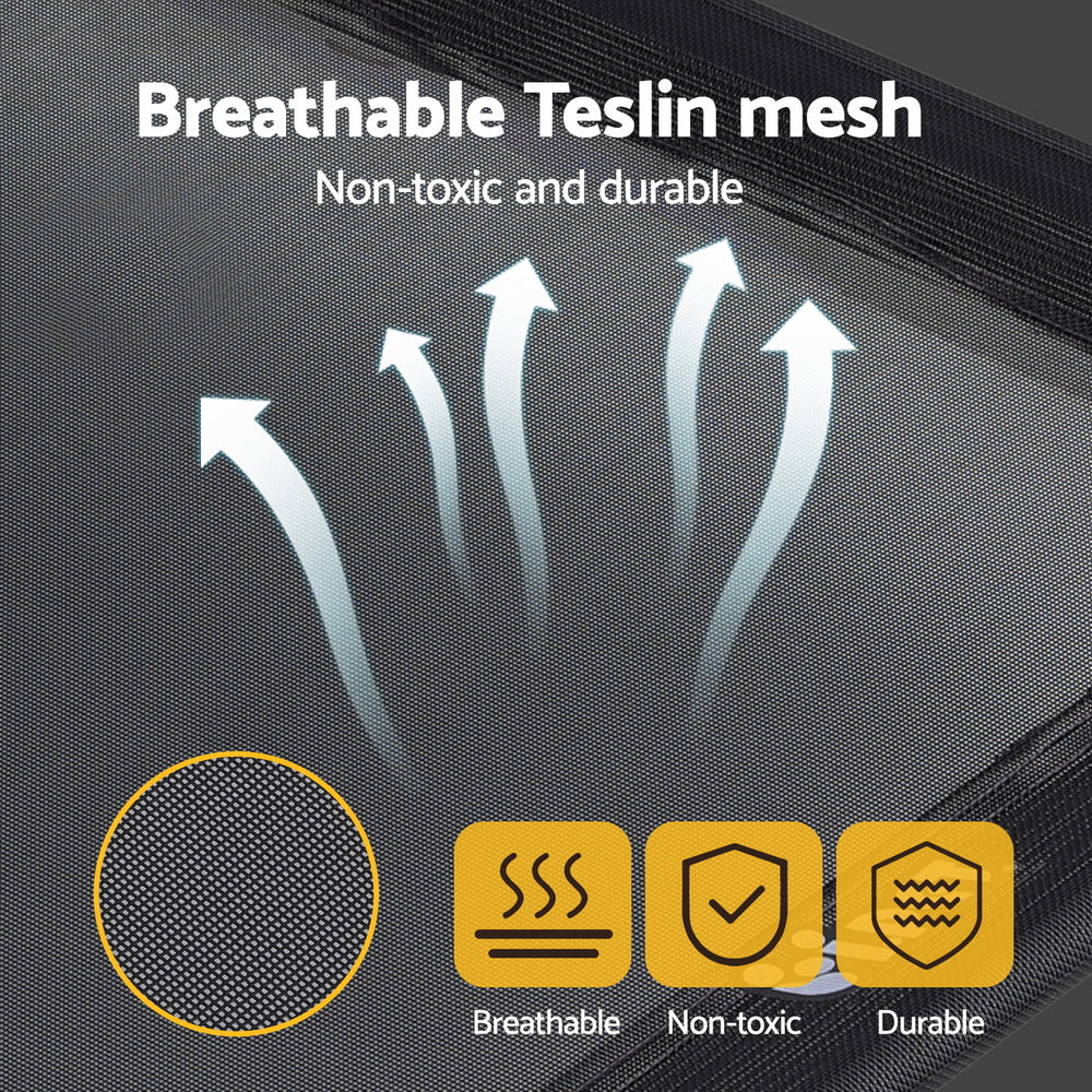 i.Pet Pet Dog Bed Elevated Trampoline Durable Raised Heavy Duty Large Dogs 90x137cm Black Awezingly