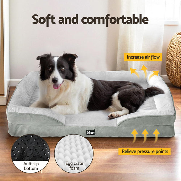i.Pet Pet Bed Dog Calming Soft Cushion Egg Crate Large Sofa Removable Washable i.Pet