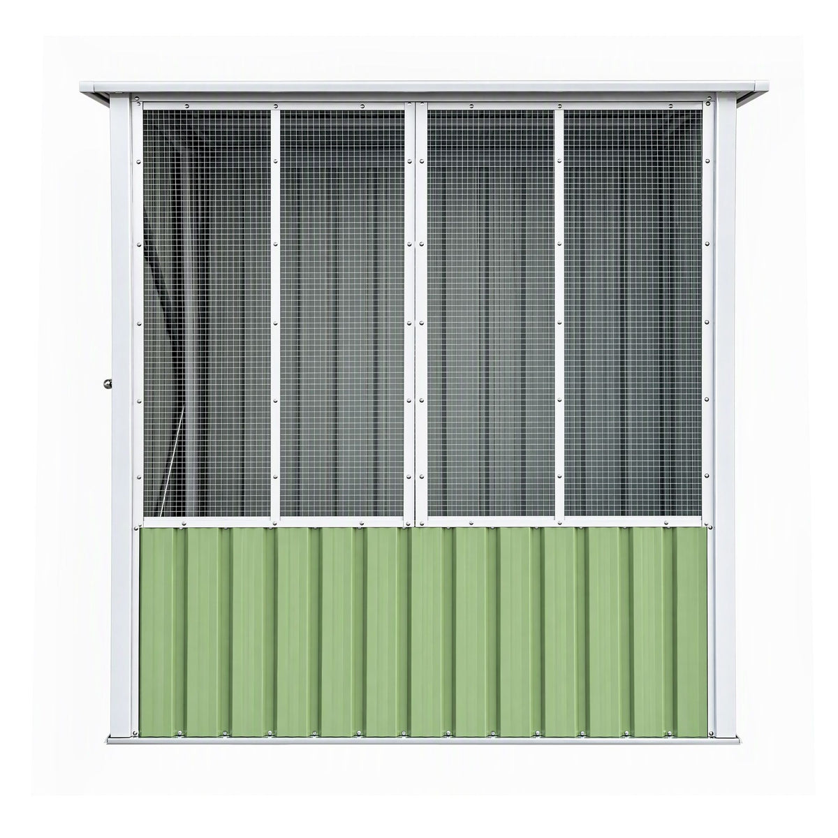 i.Pet Bird Cage Outdoor Aviary 180cm Walk In Access Galvanised Metal Green Awezingly