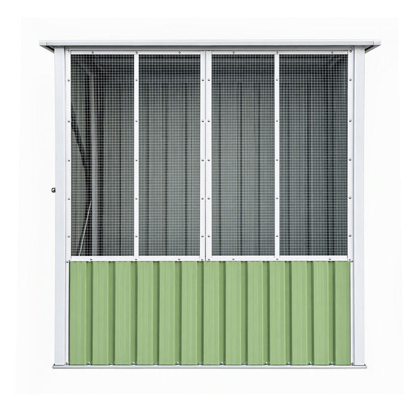 i.Pet Bird Cage Outdoor Aviary 180cm Walk In Access Galvanised Metal Green Awezingly