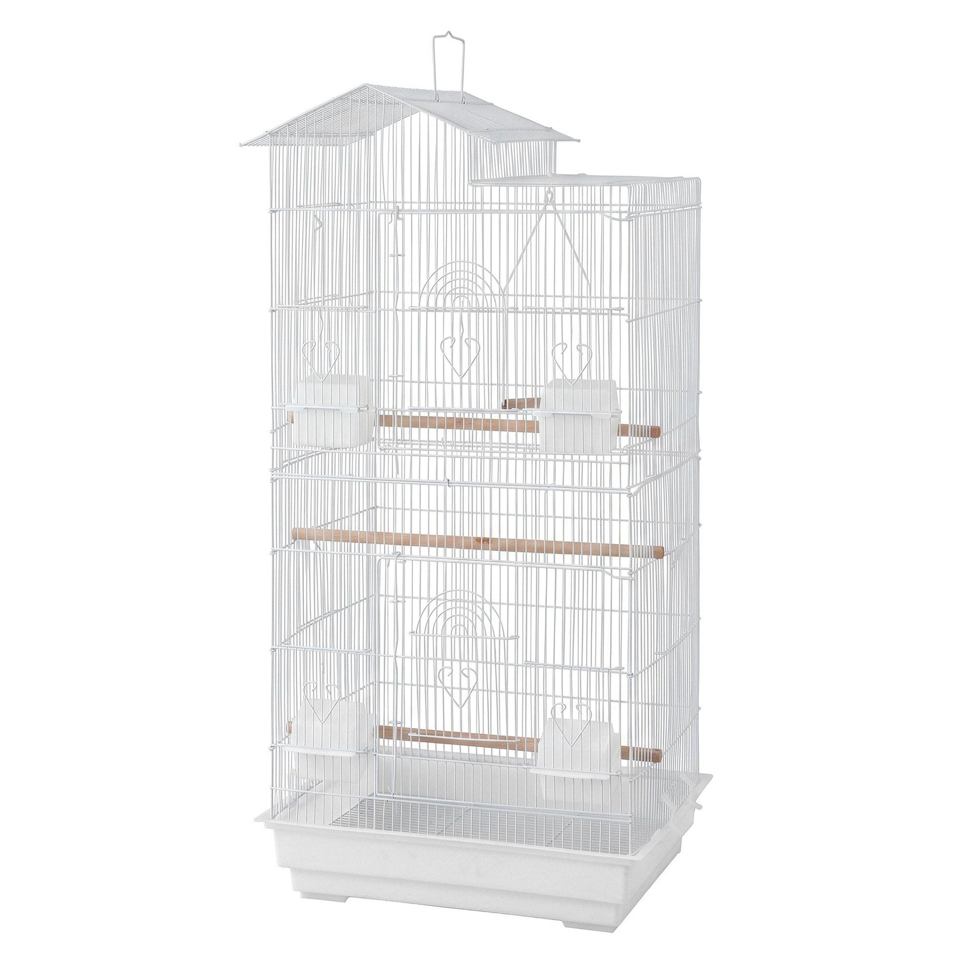 i.Pet 100cm Bird Cage Aviary Parrot Budgie White Awezingly