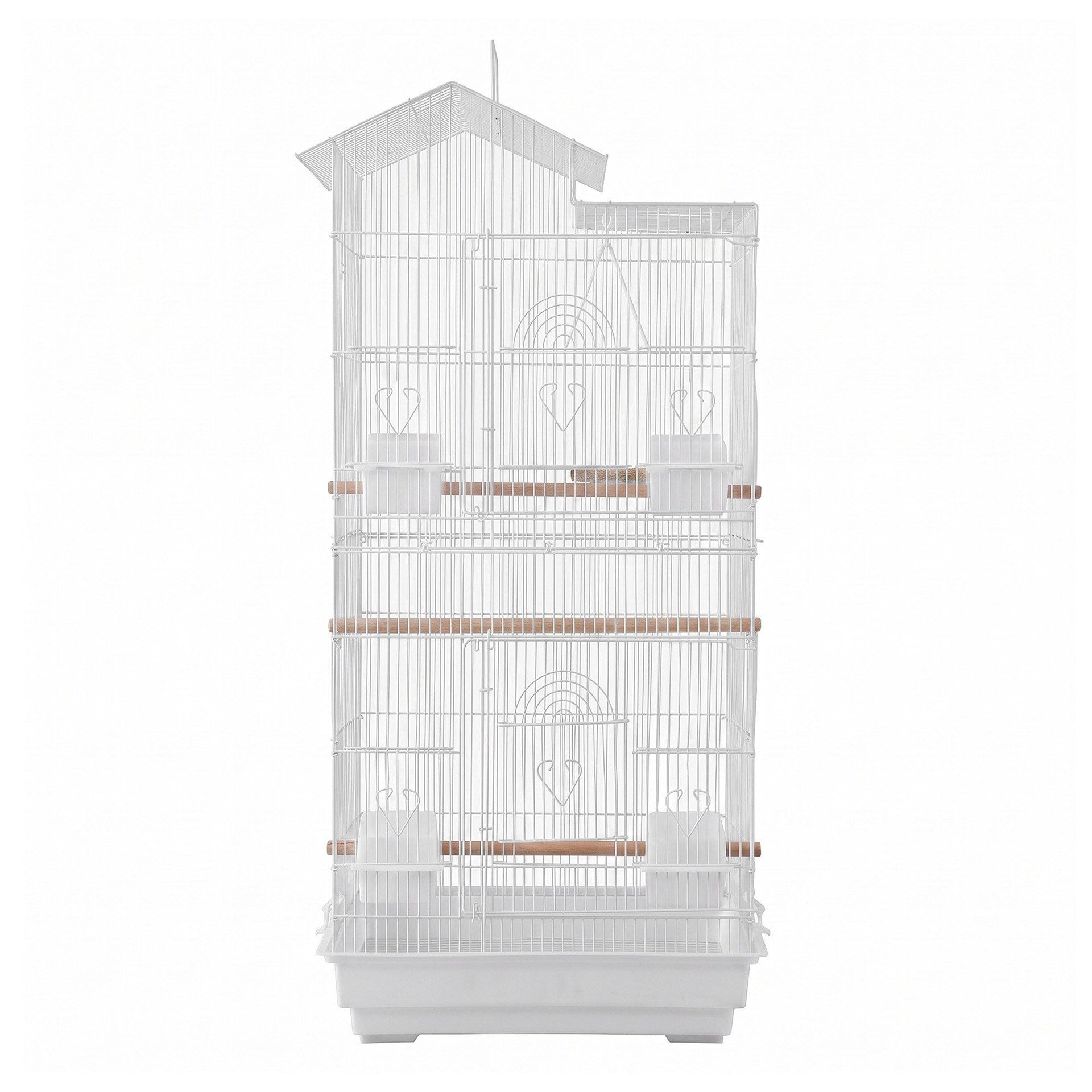 i.Pet 100cm Bird Cage Aviary Parrot Budgie White Awezingly