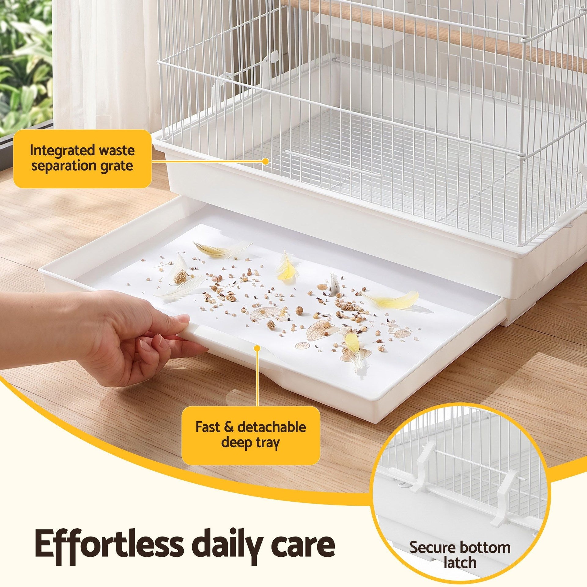 i.Pet 100cm Bird Cage Aviary Parrot Budgie White Awezingly