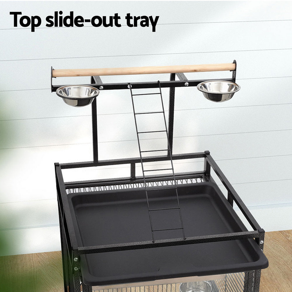 i.Pet Bird Cage Large Cages 155cm Parrot Aviary Stand-Alone Budgie Wheels Castor i.Pet