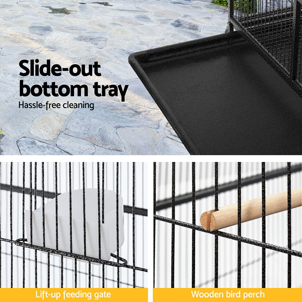 i.Pet Bird Cage Large Cages 160cm Parrot Aviary Stand-Alone Budgie Wheels Castor i.Pet