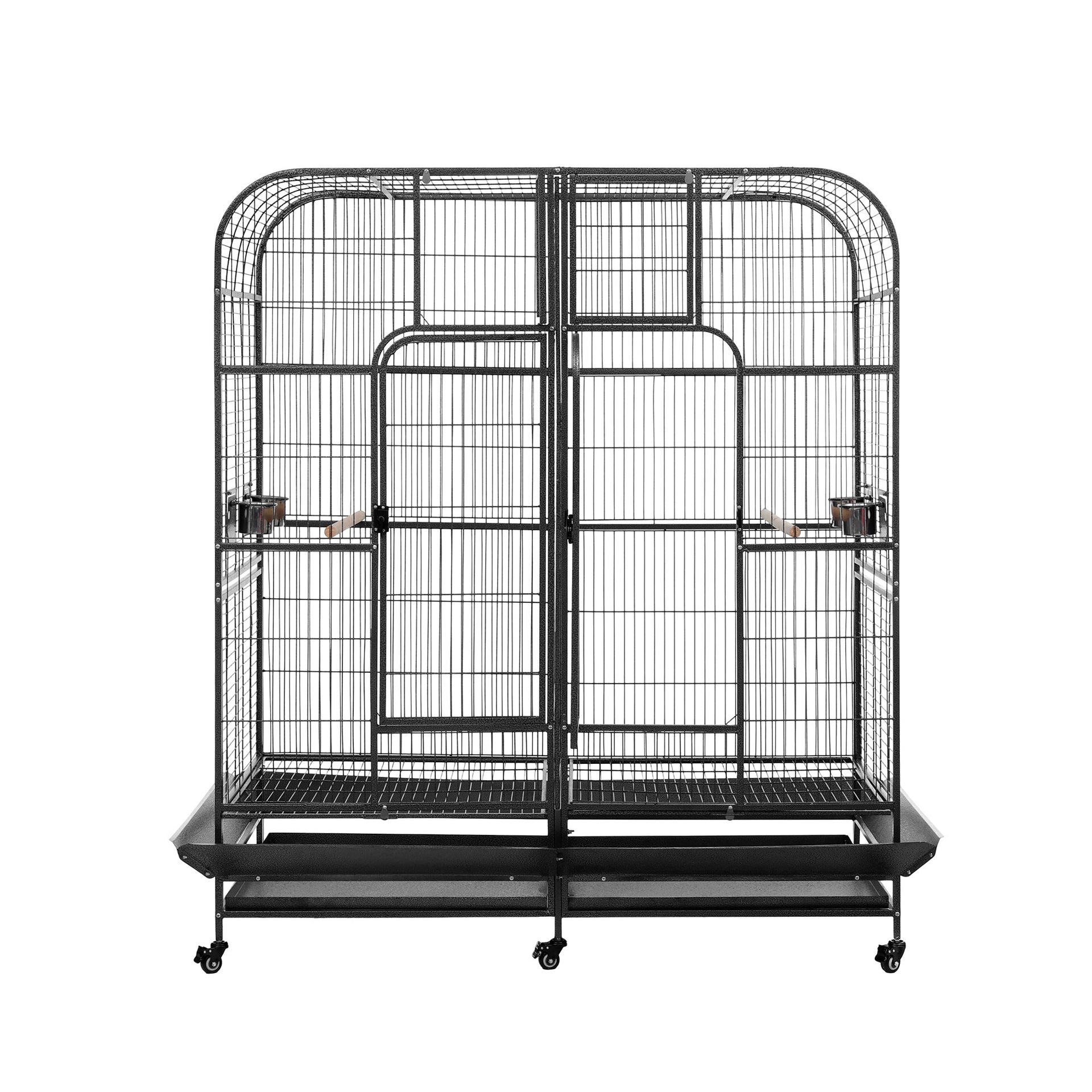 i.Pet Bird Cage Extra Large Aviary 185cm Pet Parrot Cage Castor Wheel Removable Divider Awezingly