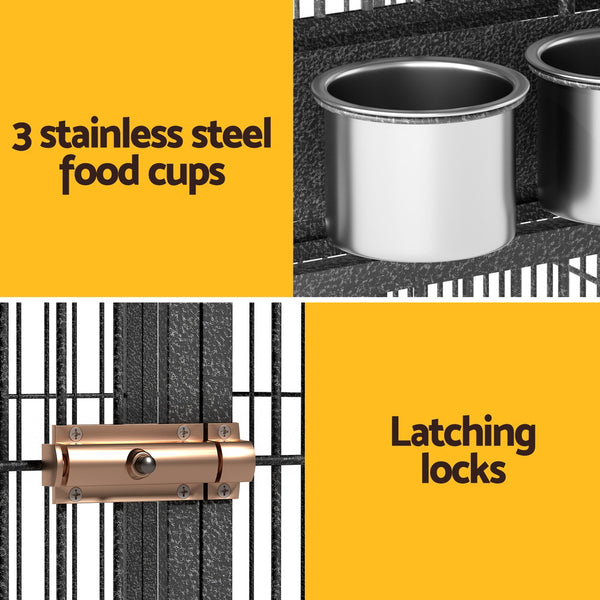 i.Pet Bird Cage Large Walk-in Aviary Budgie Perch Cage Parrot Pet Huge 203cm i.Pet