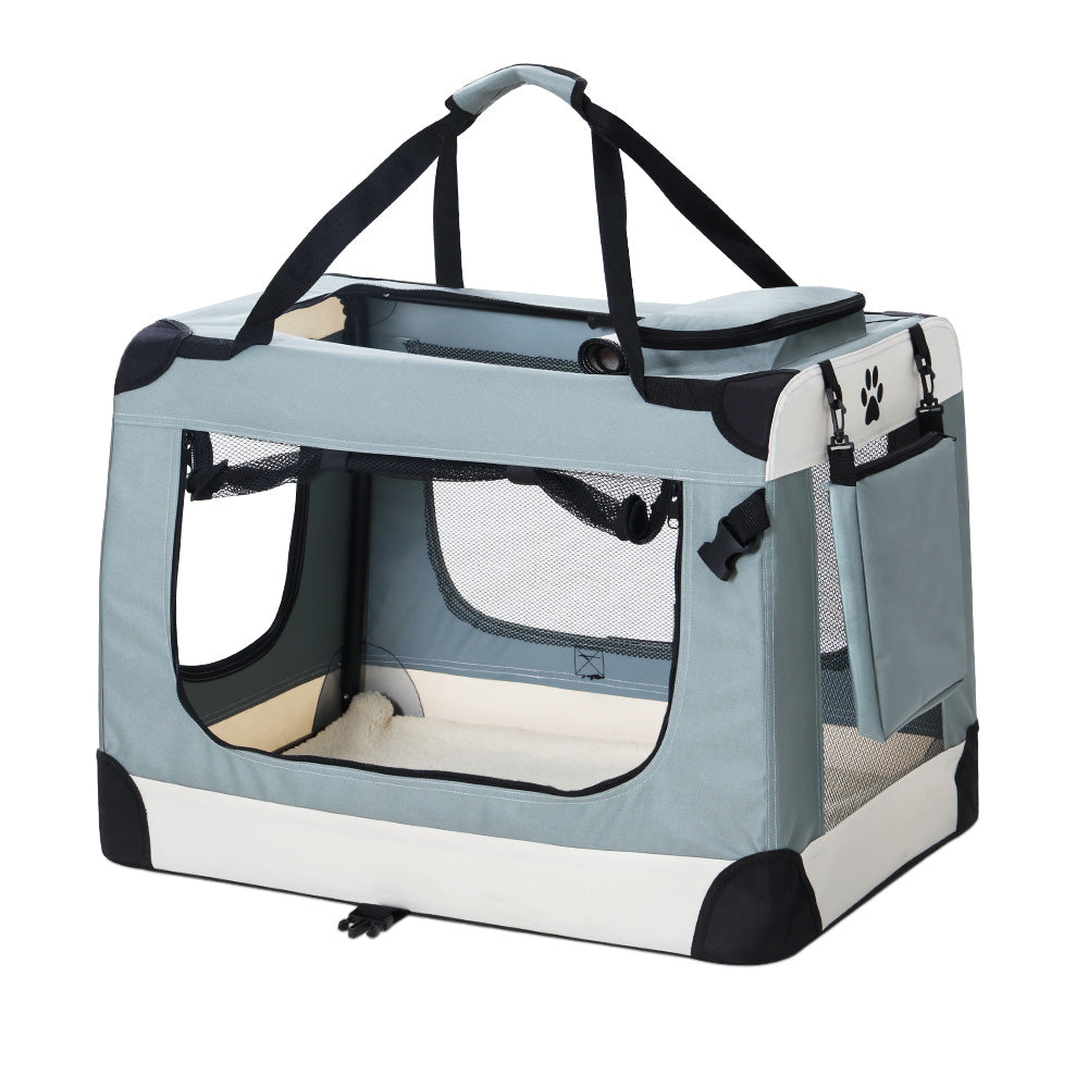 i.Pet Pet Carrier Soft Crate Dog Cat Travel 90x61CM Portable Foldable Car 2XL i.Pet