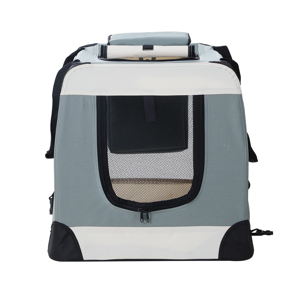 i.Pet Pet Carrier Soft Crate Dog Cat Travel 90x61CM Portable Foldable Car 2XL i.Pet