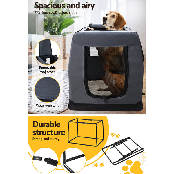 i.Pet Pet Carrier Soft Crate Dog Cat Travel 121x80CM Portable Foldable Car 4XL i.Pet