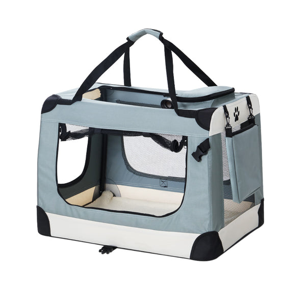 i.Pet Pet Carrier Soft Crate Dog Cat Travel 70x52CM Portable Foldable Car Large i.Pet