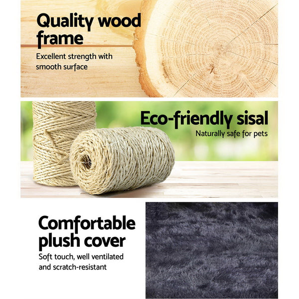 i.Pet Cat Tree 70cm Scratching Post Tower Scratcher Trees Wood Condo House Toys i.Pet