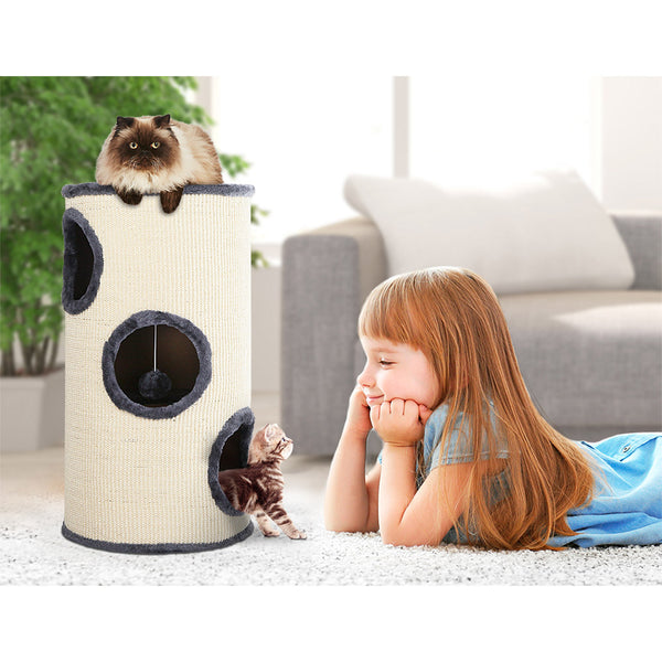 i.Pet Cat Tree 70cm Scratching Post Tower Scratcher Trees Wood Condo House Toys i.Pet