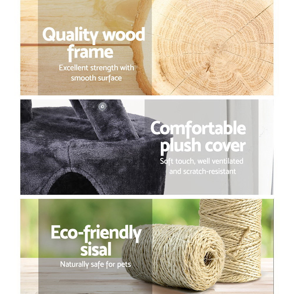 i.Pet Cat Tree 120cm Tower Scratching Post Scratcher Wood Condo House Bed Toys i.Pet