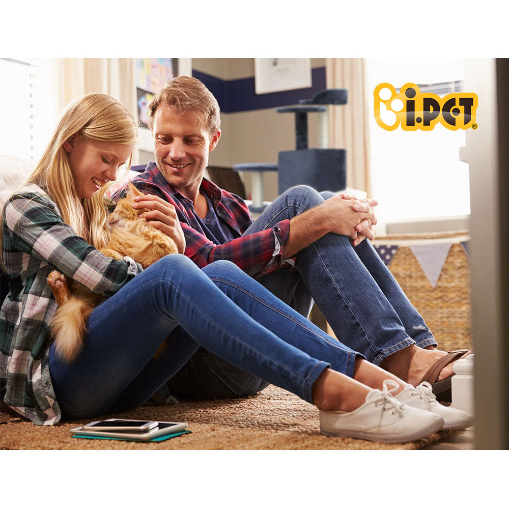 i.Pet Cat Tree 134cm Tower Scratching Post Scratcher Wood Condo House Bed Grey i.Pet